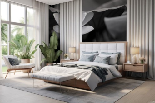 Bild på Lotus in black and white