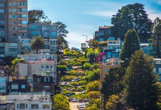 Picture of Famous Lombard Street in San Francisco