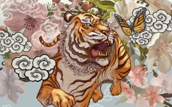 Imagem de Tiger and butterfly