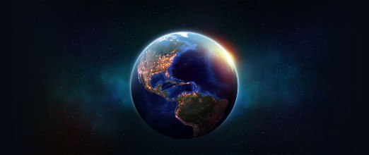 Picture of Night over American continents