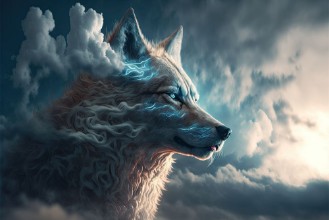 Imagen de Sky wolf in the clouds