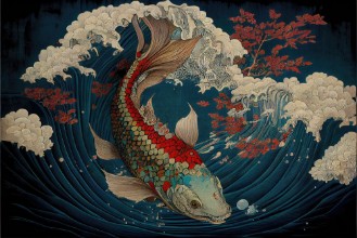 Poza cu Stylish Koi Fish