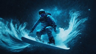 Picture of Snowboarder in colors III