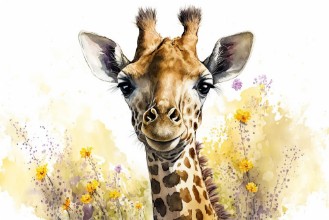 Obrazek Cute baby giraffe