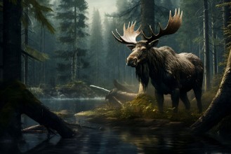 Immagine di Moose in the woods