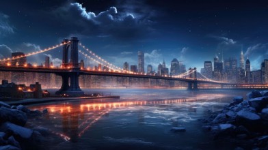 Afbeeldingen van Winter night city Christmas