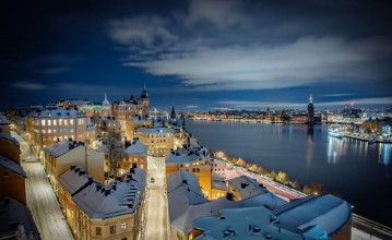 Picture of Central Stockholm Sweden in winter