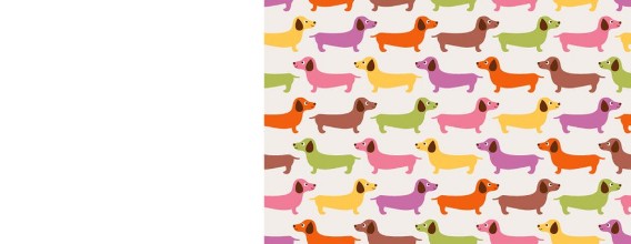 Bild von Seamless cute dogs pattern