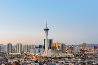 Afbeeldingen van Las Vegas skyline at sunrise