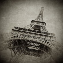 Bild på Vintage image of Eiffel tower Paris France