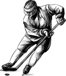 Image de Hockey player Hand drawn sketch Winter sport
