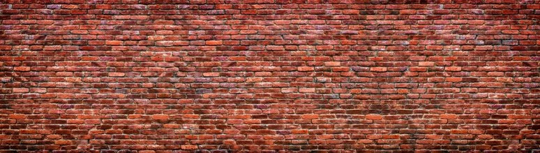 Bild på Old brick wall background Panoramic texture of red stone