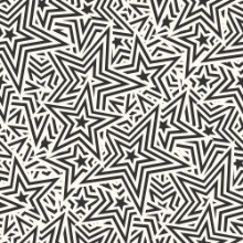 Afbeeldingen van Pattern with stars Seamless geometric vector background