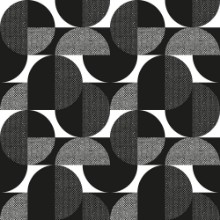 Picture of Black and white geometric modern seamless pattern
