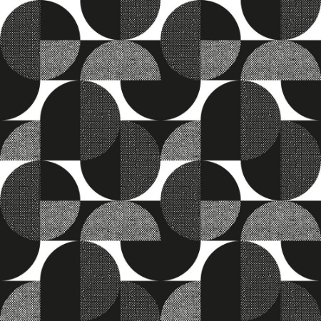 Afbeeldingen van Black and white geometric modern seamless pattern
