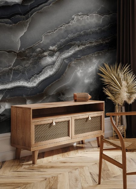 Afbeeldingen van Black abstract onyx marble background