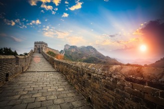 Picture of The great wall with sunset glow