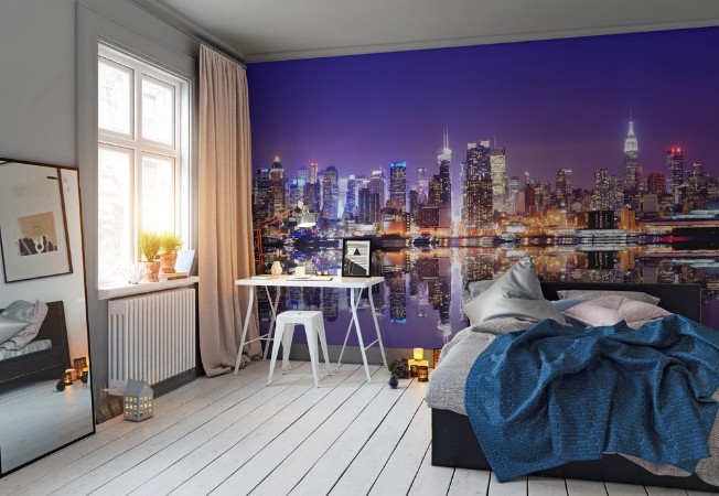 Afbeeldingen van Manhattan Skyline with Reflections