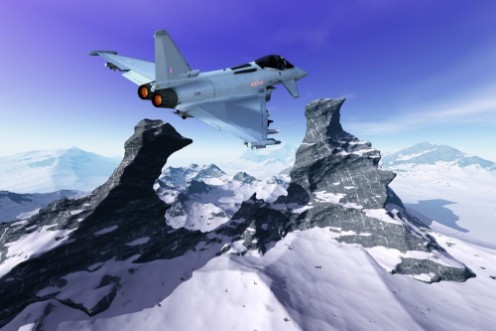 Bild på Moderner europischer Militrjet im Flug