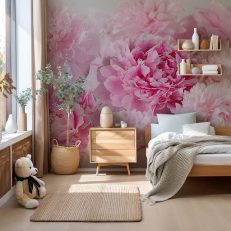 Afbeeldingen van Floral background of pink peonies varieties Albert Kruss