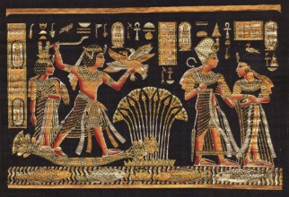 Picture of Ancient black egyptian papyrus