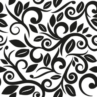 Image de Black and white or transparent seamless floral background