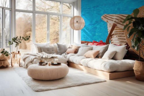 Image de Summer accessories on wooden planks