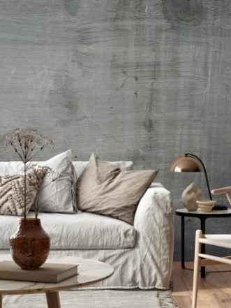 Picture of Cracked old gray cement concrete stone wall vintage dirty