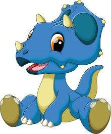 Afbeeldingen van Cute baby triceratops cartoon