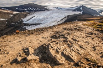 Picture of View from the mountain top to the snow-capped peaks