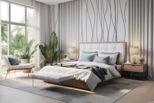 Bild von Seamless background with black lines and curves