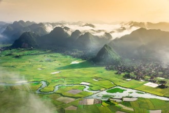 Bild på Rice field in valley in Bac Son Vietnam