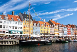 Afbeeldingen van Nyhavn in Kopenhagen, Denemarken