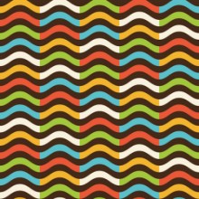 Afbeeldingen van Vintage colorful wave pattern