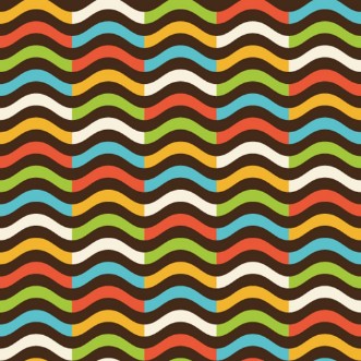 Bild på Vintage colorful wave pattern