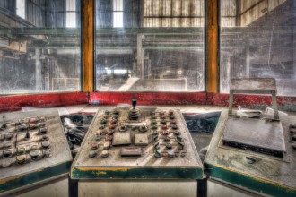 Picture of Control cabin in an abandoned factory
