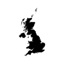 Picture of United kingdom black silhouette Vector