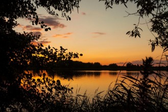 Afbeeldingen van Sonnenuntergang am see