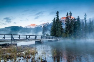 Immagine di Lago Pyramid a Jasper Alberta