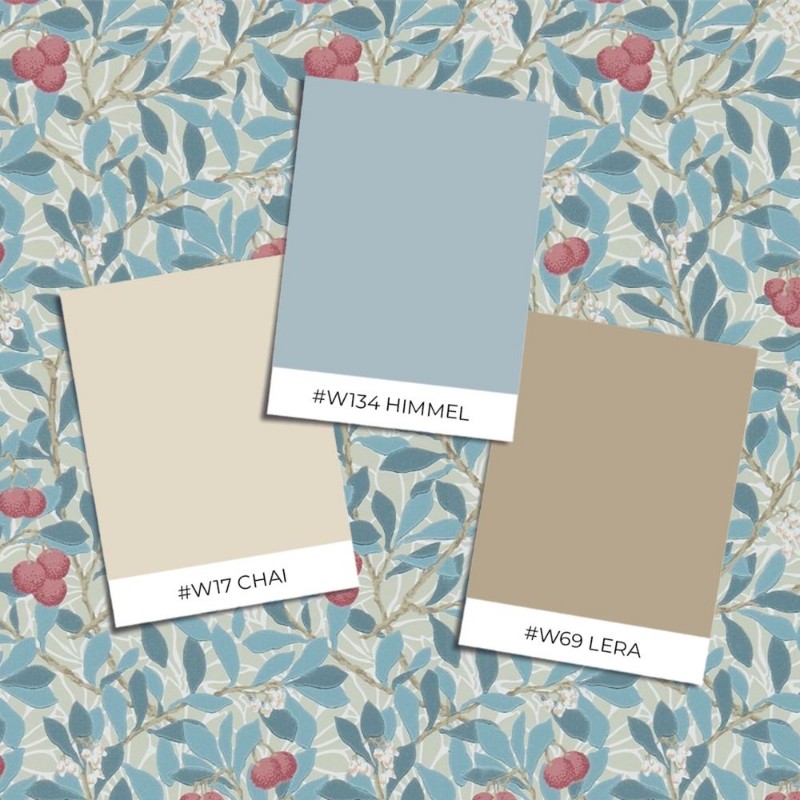 Arbutus Woad/Russet - DM3W214718 wallpaper William Morris