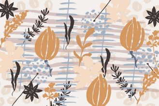 Scandia Flower Pattern - 2759446 photowallpaper Wallpassion