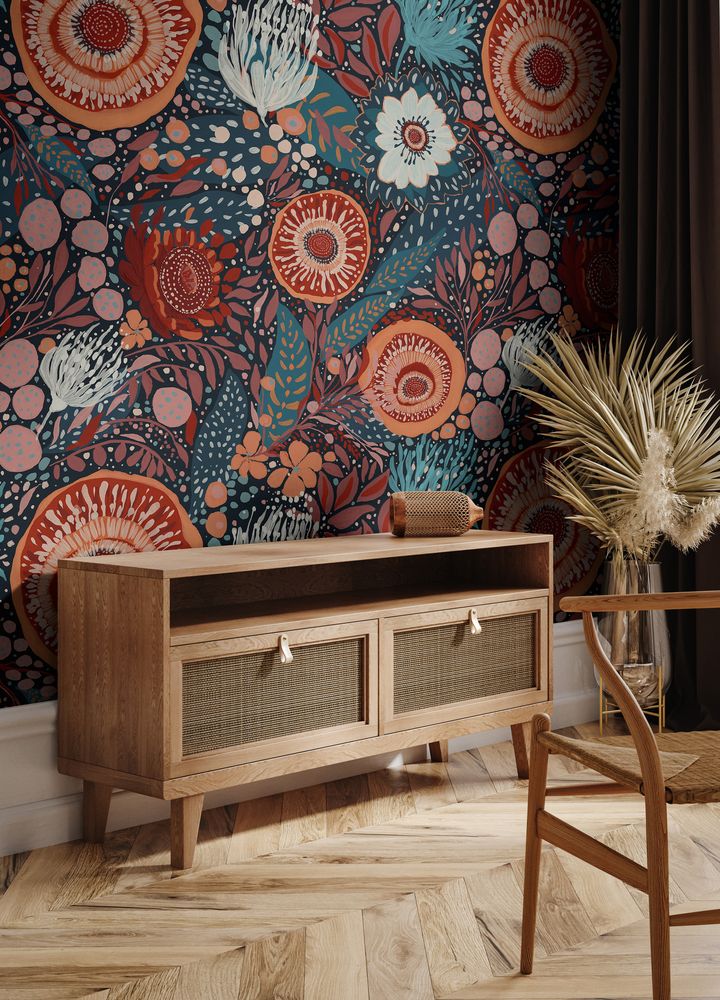Folk Art-Inspired Pattern - 2947628 photowallpaper Wallpassion