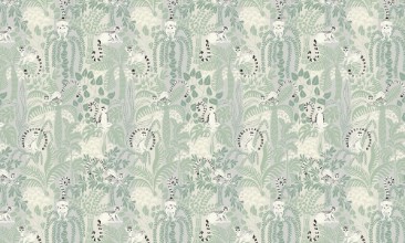 Jungle adventure soft sage green pattern - 2977115 photowallpaper Wallpassion