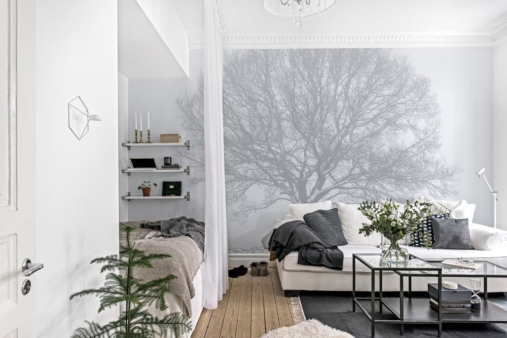 Majestic Tree in the Snow - f1901106 photowallpaper Wallpassion
