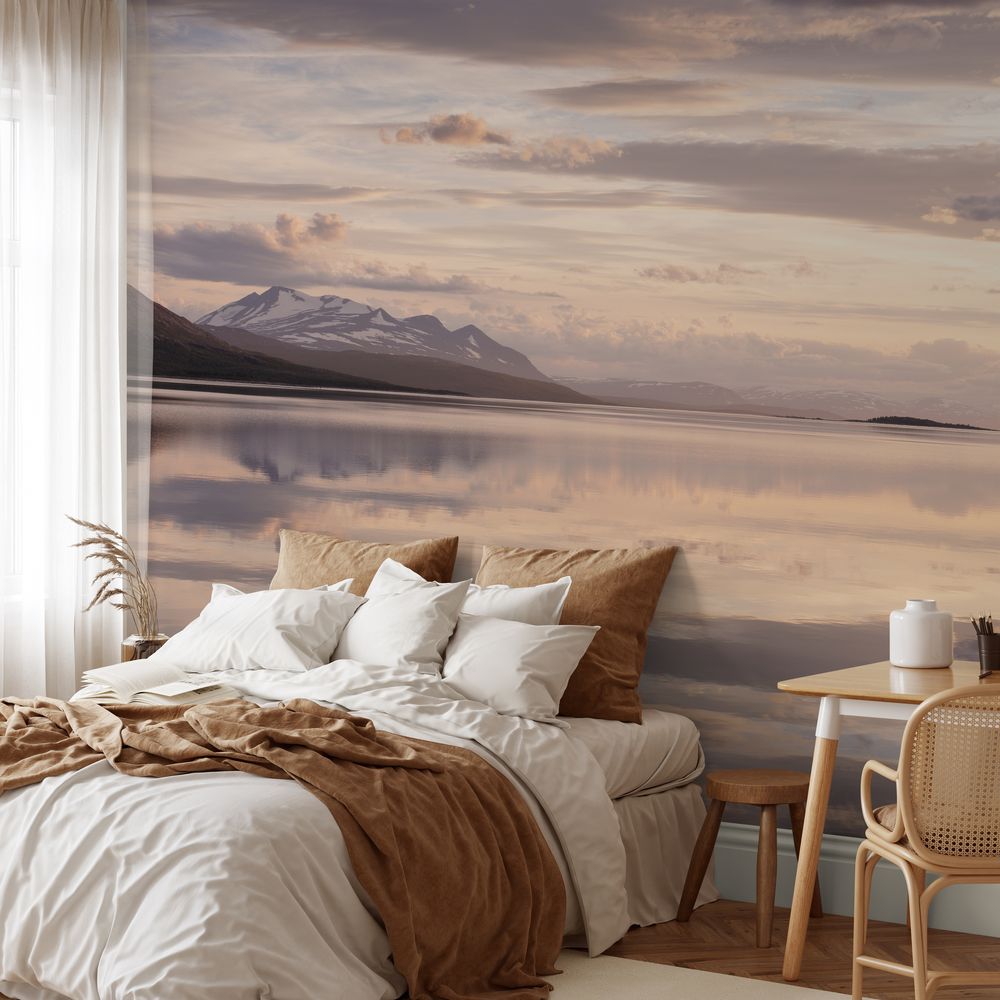 Silent View over Lake in Lapland - f1902018 photowallpaper Wallpassion