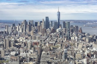 Aerial view of Manhattan in New York - f1981151 photowallpaper Wallpassion