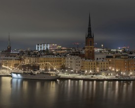 Aerial view of Stockholm in Winter - f2350083 photowallpaper Wallpassion