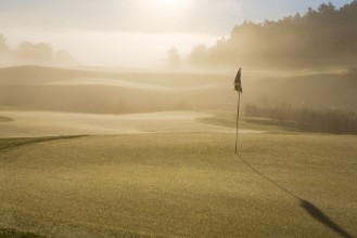 Evening light on Golf Court in Molndal - f5350087 photowallpaper Wallpassion