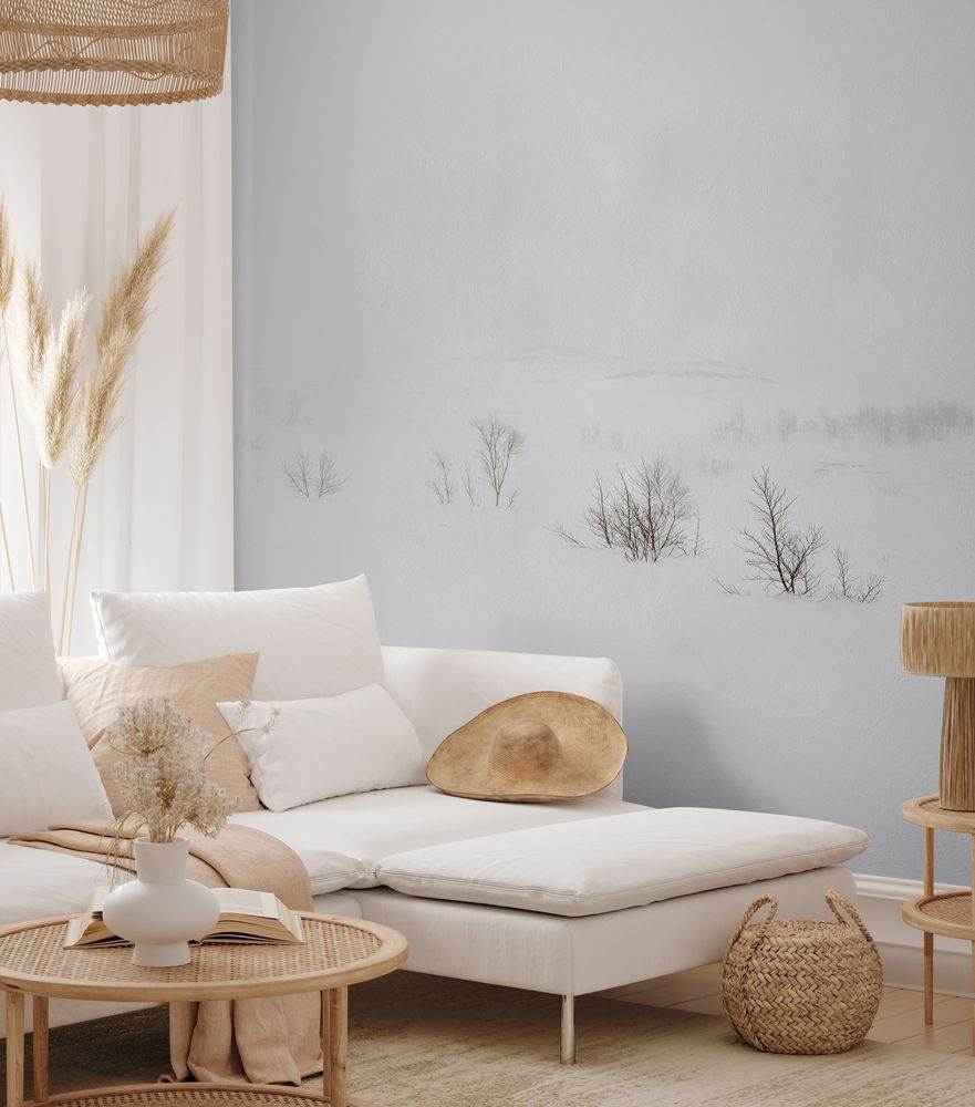 White Landscape in Lapland photowallpaper Wallpassion