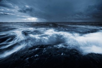 Dramatic Sea on Swedish West Coast photowallpaper Wallpassion